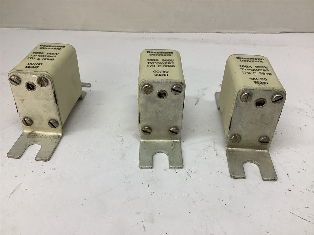 Bussmann 170E3846 Fuse 100 A 900 V Lot Of 3