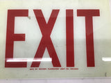 Western Fluorescent Light Co. Exit Sign 1' Length x 8" Wide Lot Of 2