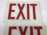 Western Fluorescent Light Co. Exit Sign 1' Length x 8" Wide Lot Of 2