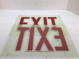 Western Fluorescent Light Co. Exit Sign 1' Length x 8" Wide Lot Of 2