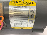 Baldor KM3454 AC Motor .25HP 1.4-1.3/.65AMP 208-230/460V 1725RPM 4P 56CF 3PH