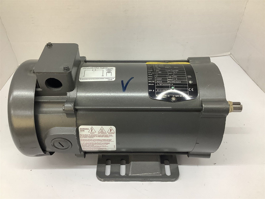 Baldor Reliance CDP3436 DC Motor 0.75 HP 180V 1750 RPM 56C TEFC