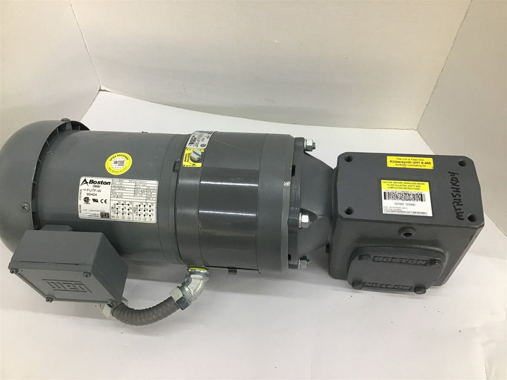 Boston Gear 1UTEICGNXX1/2040 AC Motor 0.5 HP 208-230/460V 1735 RPM IP55 3 PH