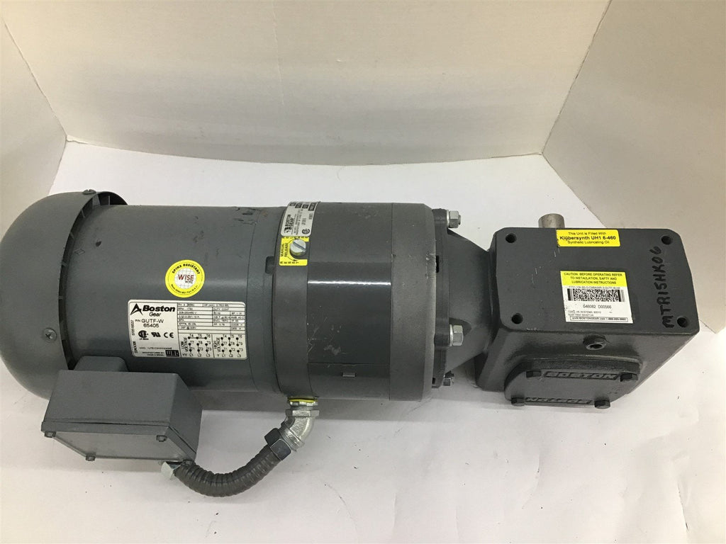 WEG Boston Gear 1UTEICGNXX3/4049 Motor 0.75 HP 208-230/460V 1730 RPM 4P B56C 3PH