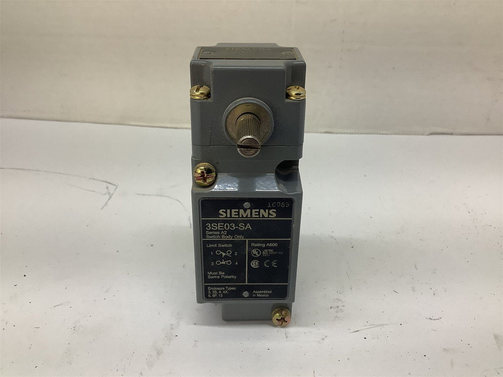 Siemens 3SE03-SA Ser. A2 Limit Switch W/ 3SE03-DR1 Ser. A1