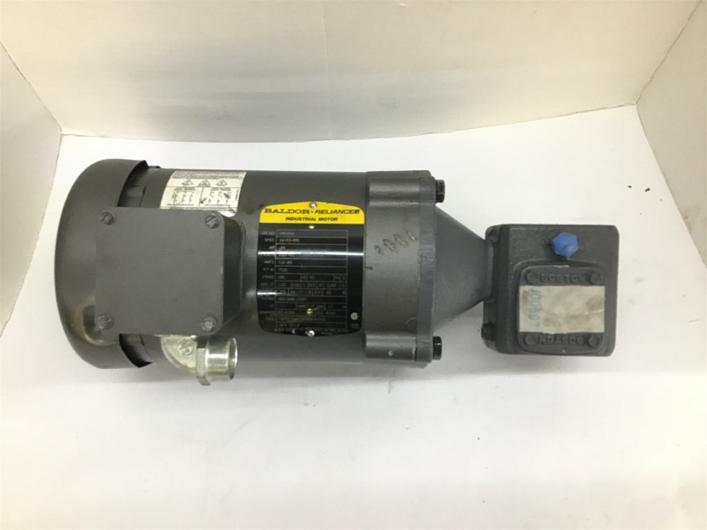 Baldor Reliance KM3454 AC Motor 0.25 HP 230/460 V 1725RPM 4P 56C 3 PH 60 Hz TEFC