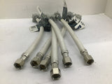 B and K 495-103 12" Toilet Supply Line 3/8" x 7/8" Lot Of 6