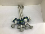 B and K 495-103 12" Toilet Supply Line 3/8" x 7/8" Lot Of 6