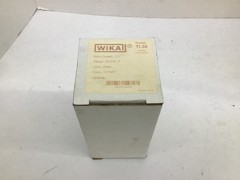 Wikai TI.30 Bimetal Thermometer 2.5" L 20/240 Degree 1/2" NPT