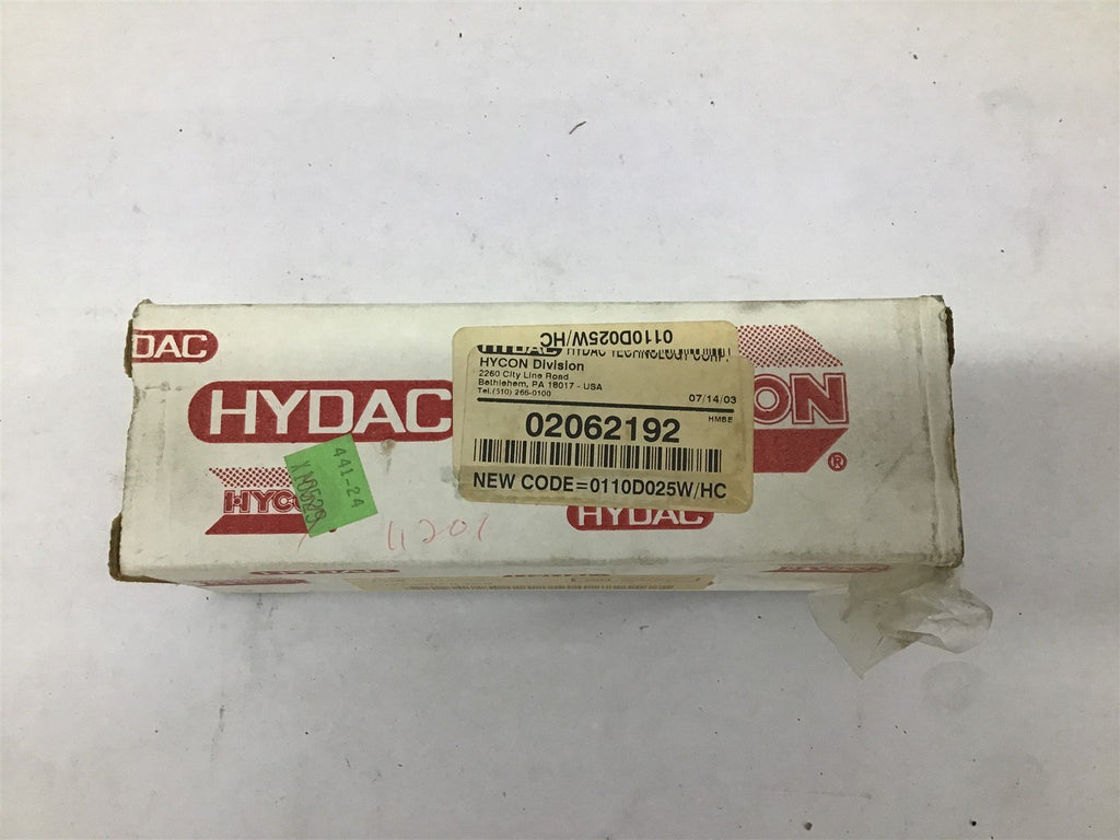 Hydac Hycon 0110D025W/HC Element Filter