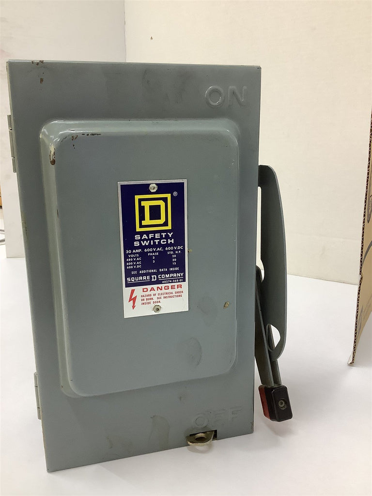 Square D HU361 Safety Switch series E1 Single Throw Non Fusible