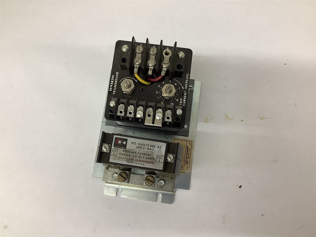 Cutler Hammer D60LA3 Current Sensitive Relay / Transformer