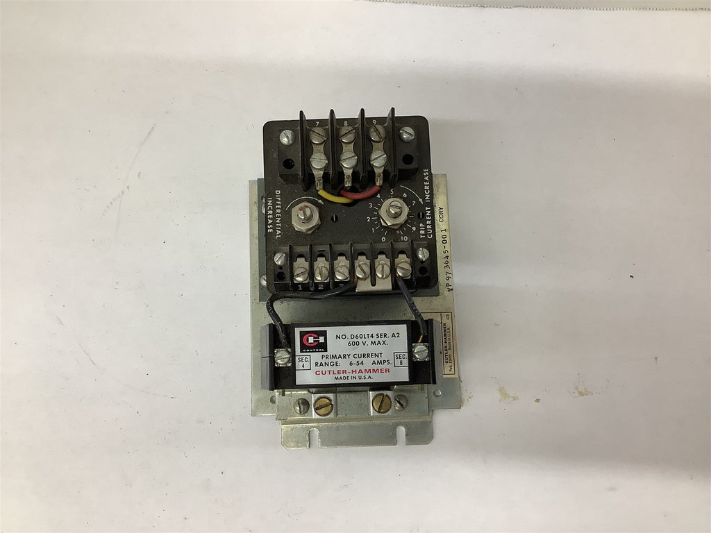 Cutler Hammer D60LA0 Current Relay