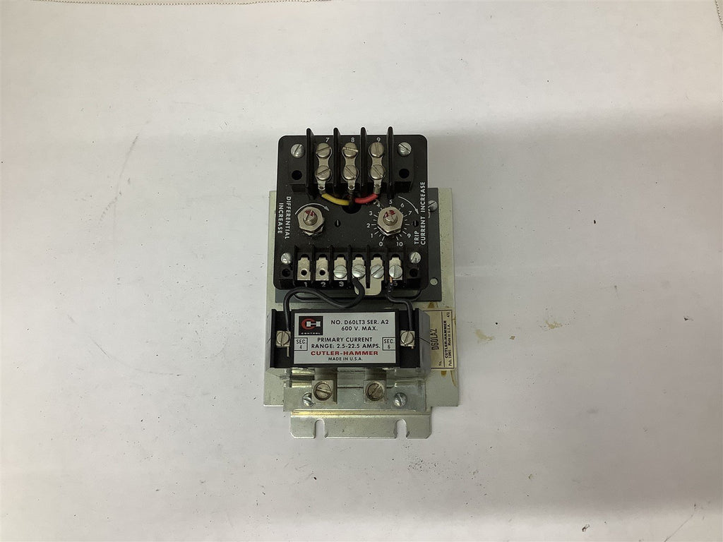 Cutler Hammer D60LA2 Current Sensitive Relay