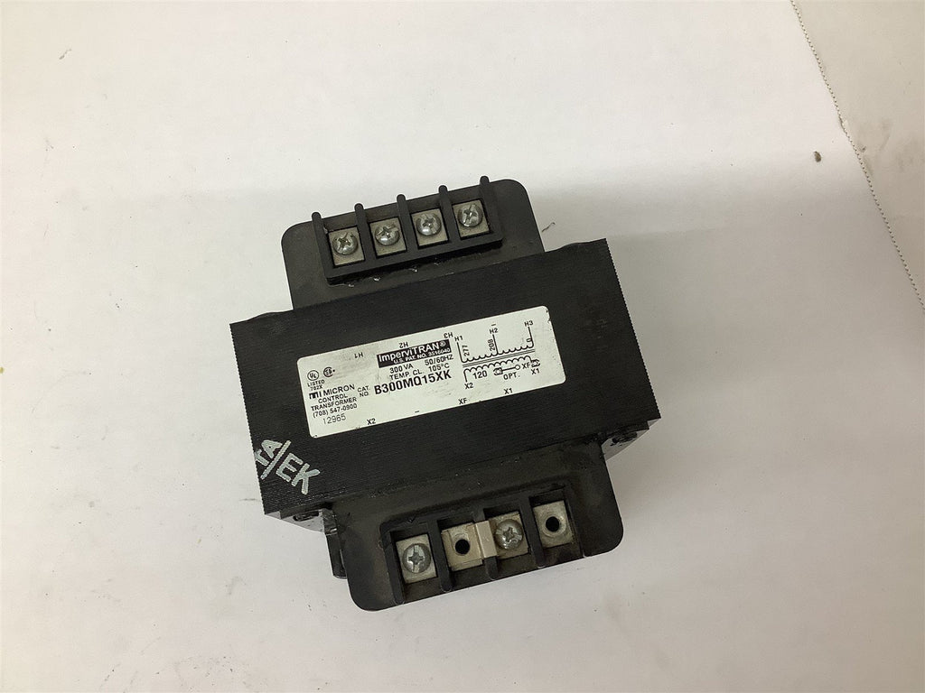 Impervitran B300MQ15XK Micron Control Transformer 300 VA 50/60 Hz