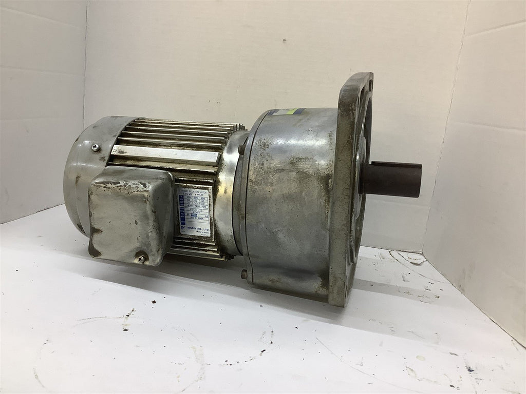 Nissei FECQ-T2 AC Induction Motor 0.75kW 200V 1720RPM 4P 3PH 60Hz