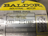 Baldor M3586T AC Motor 2 Hp 208/230/460 V 3600 Rpm 2P 145T 3 Ph 60 Hz TE