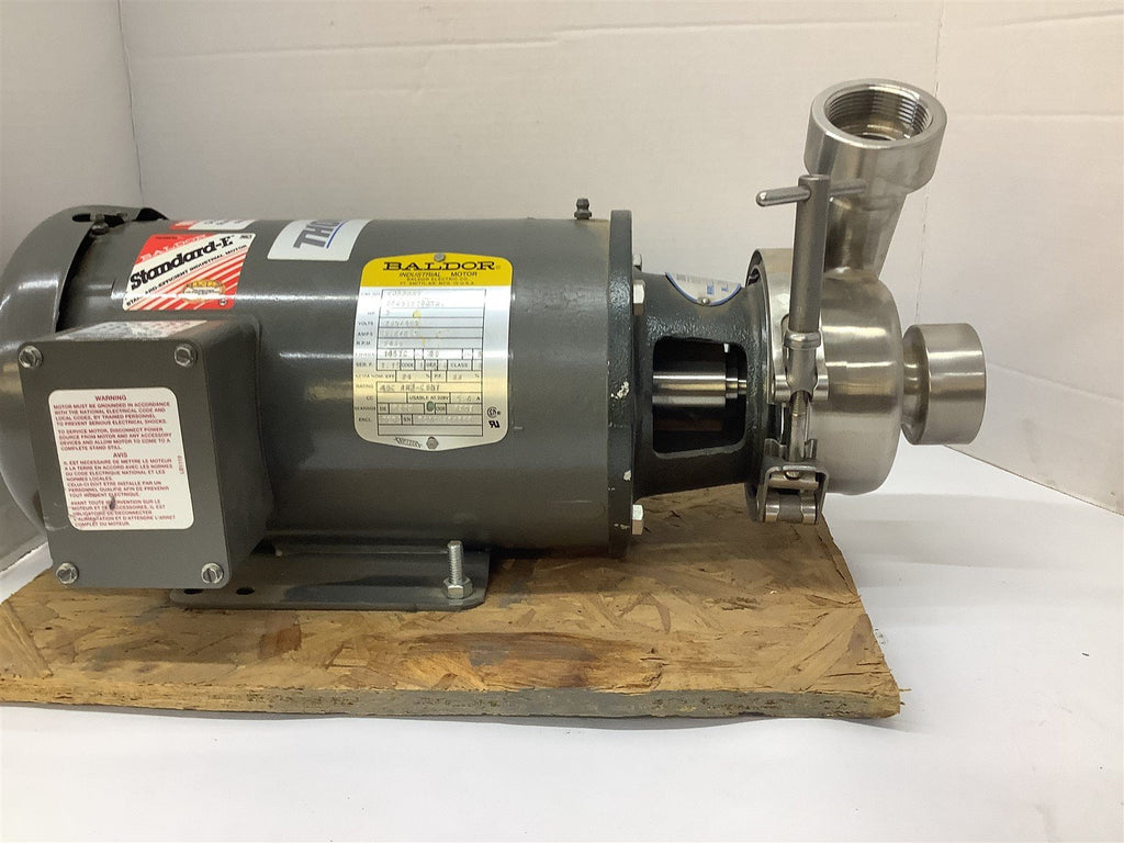 Baldor CM355T AC Motor 2HP 230/460V 3450RPM W/ Thomsen 42549-GC Milk Pump