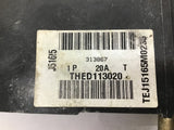 General Electric THED113020 Circuit Breaker W/ Trip 20 AMP 277 VAC Lot Of 4