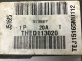 General Electric THED113020 Circuit Breaker W/ Trip 20 AMP 277 VAV Lot Of 3