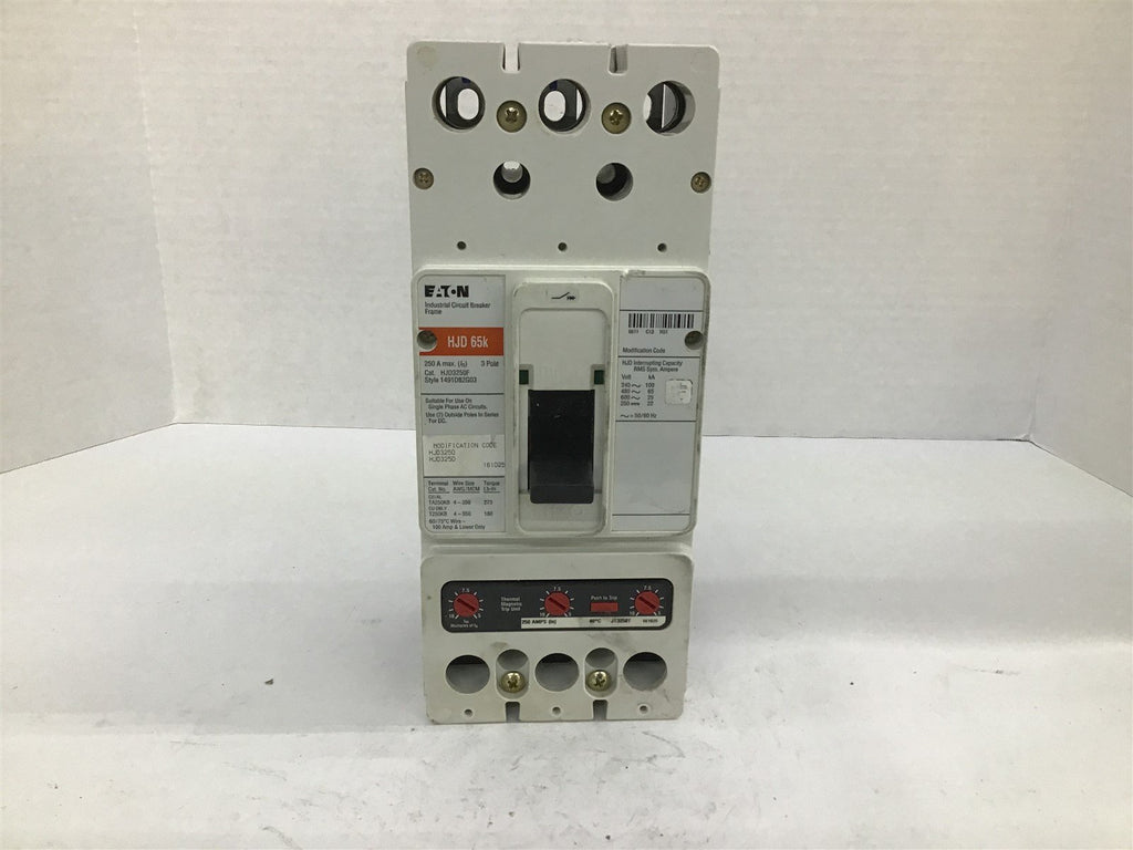 Eaton Industrial Circuit Breaker HJD65k Style 1491D82G03