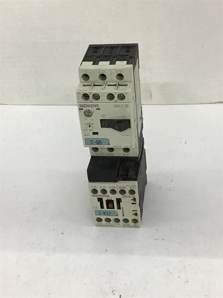 Siemens 3RV1011-JEA10 Circuit Breaker W/3RT1016-1BB41 Contactor