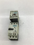 Siemens 3RV1011-JEA10 Circuit Breaker W/3RT1016-1BB41 Contactor