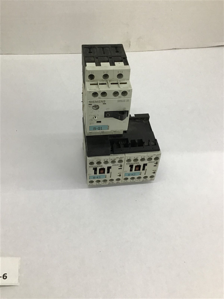 Siemens 3RV1011-1AA10 Circuit Breaker W/3RT1015-1BB42/3RT1015-1BB42 Contactor