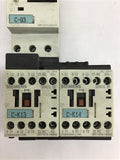 Siemens 3RT1015-1BB42 Contactor Lot of 2 w/ 3RV1011-1AA10 Circuit Breaker