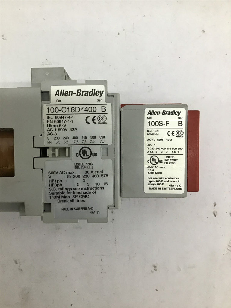 Allen-Bradley 100-C16D*400 Ser. B W/ 100S-F Ser. B Contactor