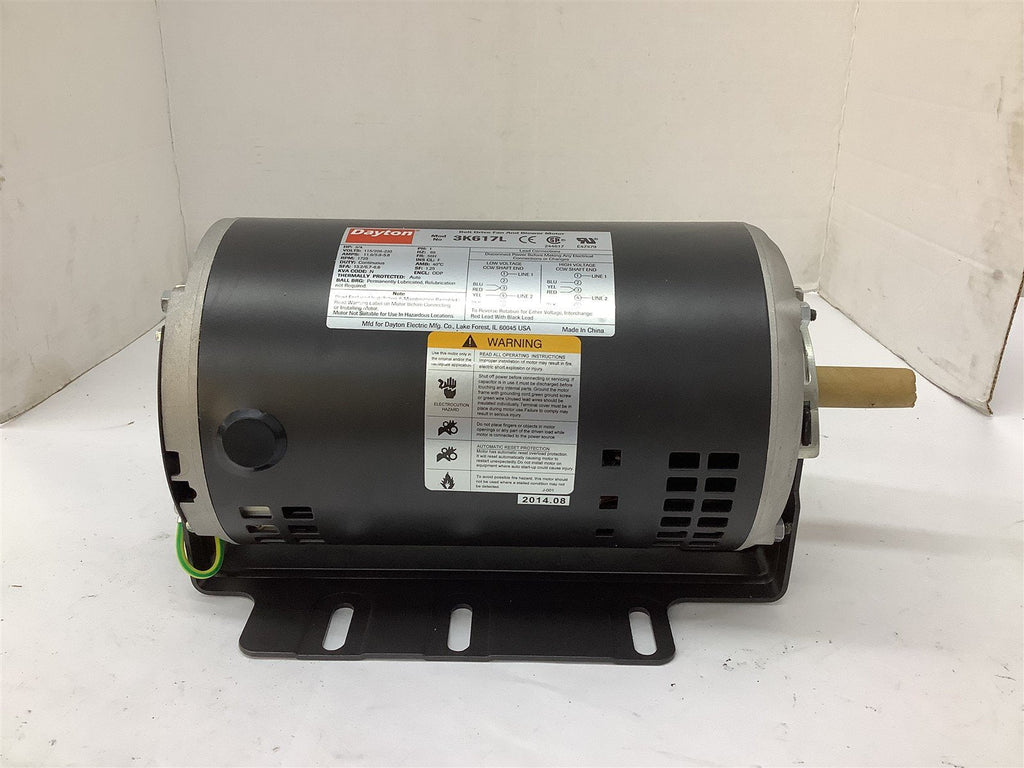 Dayton 3K617L Belt Drive Fan & Blower Motor 3/4HP 115/208-230V 1725RPM 56HFR