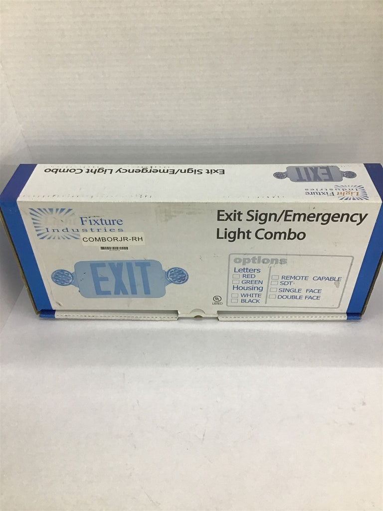 Fixture Industries COMBORJR-RH Exit Sign/Emergency Light Combo