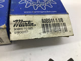 Martin 60BS11 1 1/8" Sprocket 1/4" Key 1/8" Id 7/16" Teeth W 11 Teeth Lot Of 2