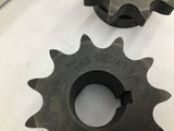 Martin 60BS11 1 1/8" Sprocket 1/4" Key 1/8" Id 7/16" Teeth W 11 Teeth Lot Of 2