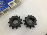 Martin 60BS11 1 1/8" Sprocket 1/4" Key 1/8" Id 7/16" Teeth W 11 Teeth Lot Of 2