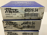 Martin 40BS16 3/4" Sprocket Lot Of 5