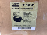 Dayton 3N234D Pump Motor 3/4HP 208-220/440V 3450RPM 56J 3PH 60Hz TEFC