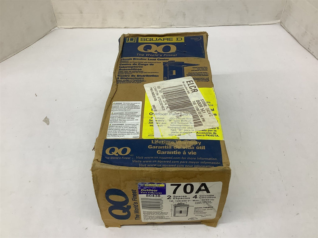 Square D QO24L70RBCP Circuit Breaker Load Center 70 Amp 120/240 V Single Phase