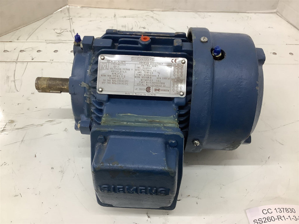 Siemens 1LA91444YK60 1HP 230/460V 1715RPM FR143T 3PH 60HZ TEFC