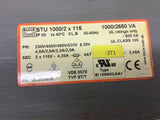 Stu 1000/2 X 115 1000/2650 VA Transformer 230/460 V Pri 2 x 115 V Sec