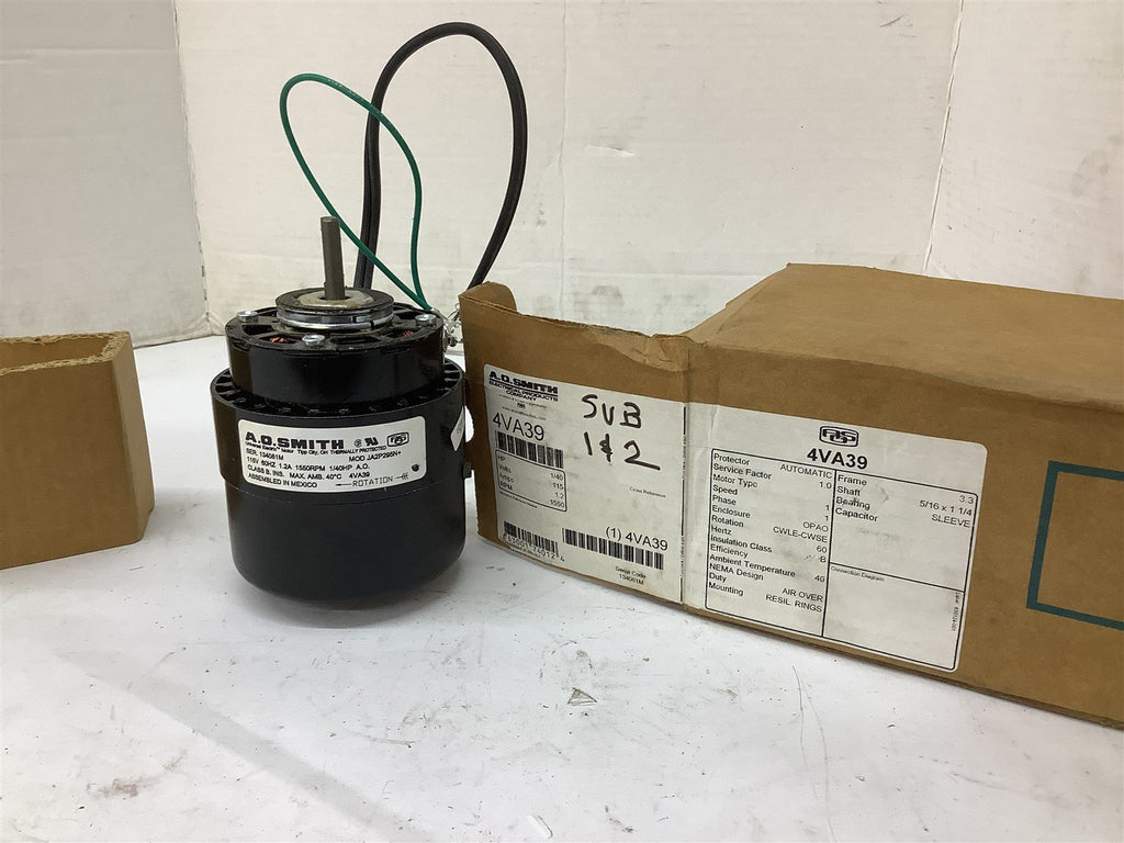 AO Smith 4VA39 AC Motor 1/4 Hp 115 V 1800RPM 4P Fr 3.3 1 Ph 60 Hz OPAO