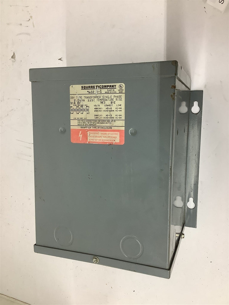 Square D 2S1F Dry Type Single Phase Transformer