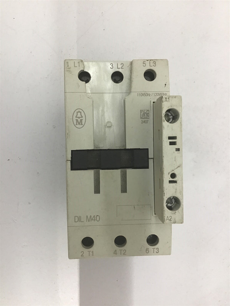 Moeller DIL M40 Contactor 120 Volts 460 V at 30 HP