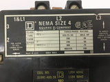 Square D 8536 SFG 1 Size 4 Starter 460 V 100 HP 120 Volt Coil