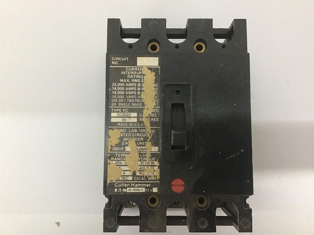 Cutler-Hammer FC3020 20 Amp Circuit Breaker