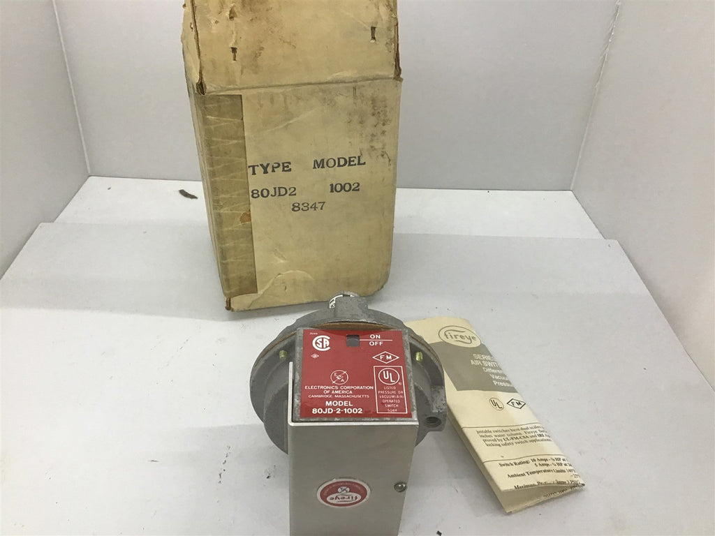 Fireye Electronics Model 80JD21002 Pressure-Vacuum Switch