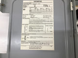 Siemens I-T-E F351 Enclosed Switch 30 Amp 480 Volt Type 1