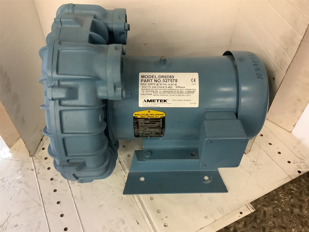 Baldor 500291 AC Motor 5HP 208-230/460V 3500RPM 184TCZ FR 3PH 60HZ TEFC