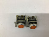 Allen Bradley 800T-A..T Orange Lot Of 2