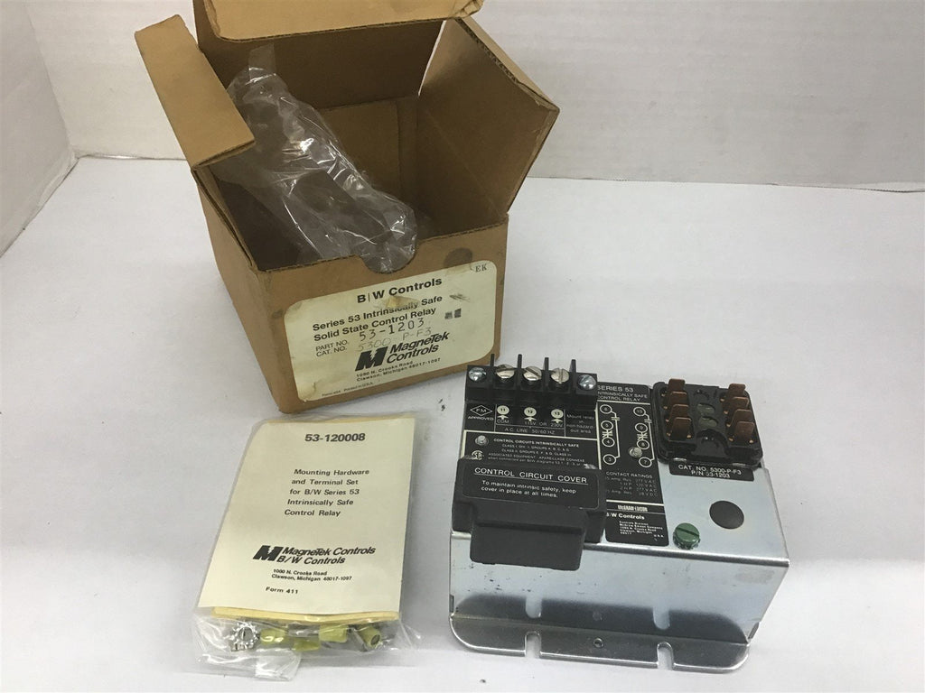 Magnetek Controls 5300-P-F3 Series 53 Intrinsically Safe Control Relay